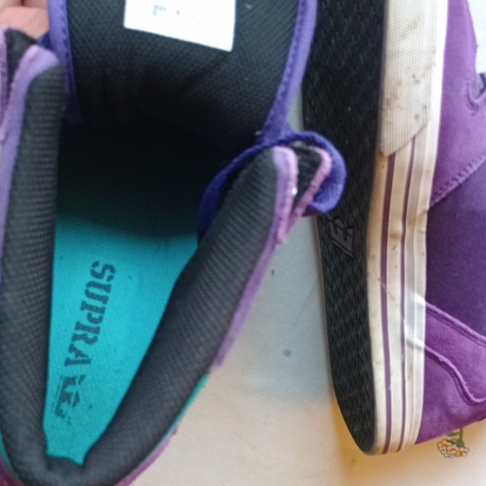 Supra Purple High-Top Sneakers Size 10.5 Used - Picture 5 of 8